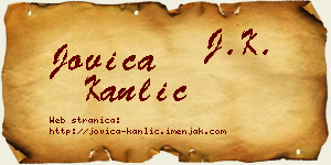 Jovica Kanlić vizit kartica
